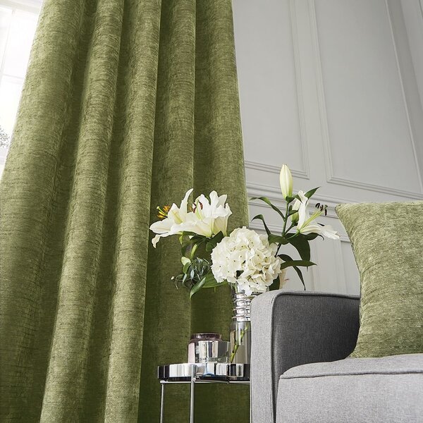 Draperii kaki termoizolante 2 buc. din janilie 117x183 cm Selene Luxury Chenille – Hyperion