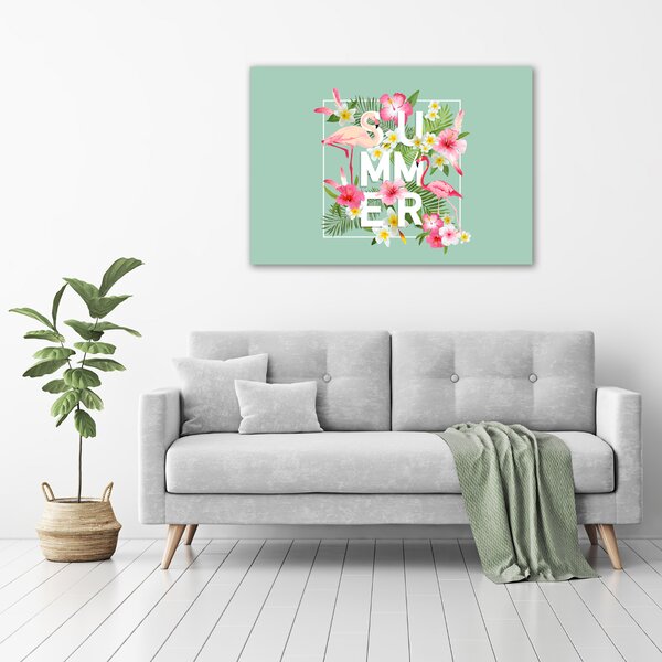 Print pe canvas Sărbătorile și flamingo