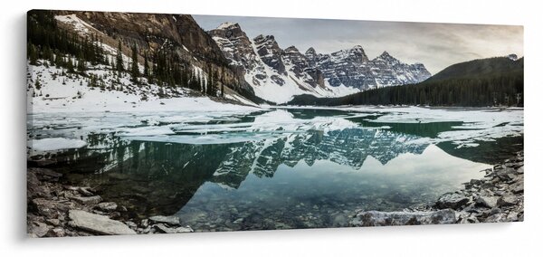 Tablou - lacul iarna (120x50 cm)