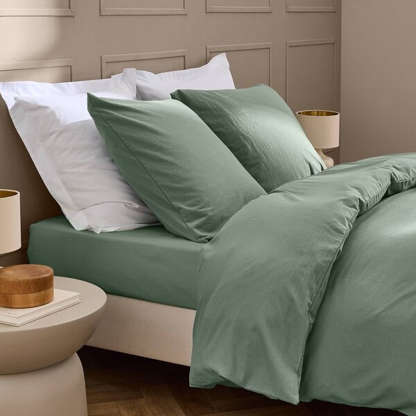 Cearceaf verde 160x200 cm Linella – douceur d'intérieur
