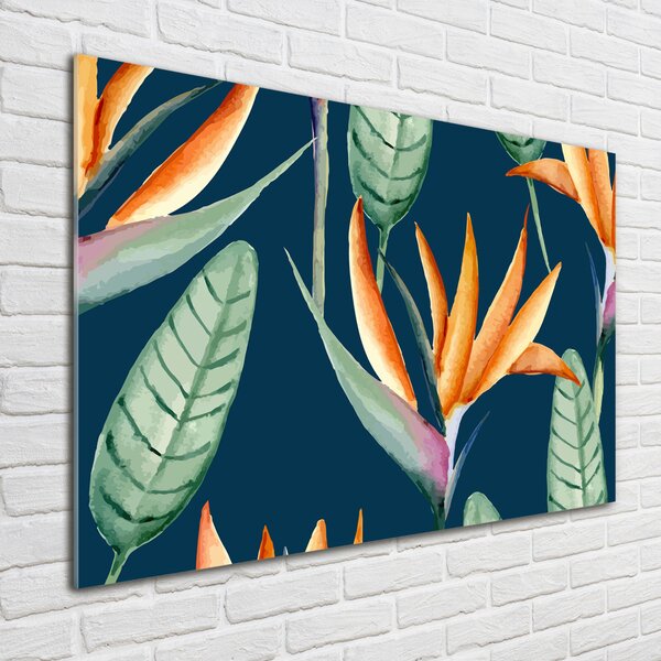 Tablou pe pe sticlă Strelitzia reginae