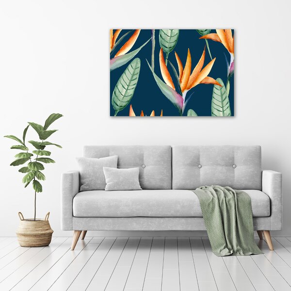 Tablou pe pe sticlă Strelitzia reginae