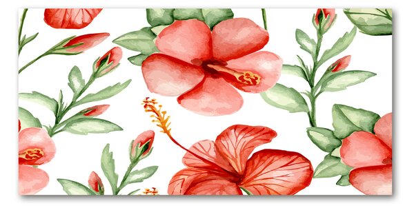 Tablou sticlă flori tropicale