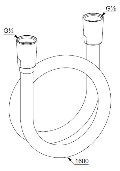 Kludi Suparaflex furtun de duș 160 cm auriu 61072N0-00