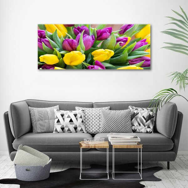 Tablou pe pânză canvas lalele colorate