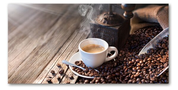 Tablou sticlă Cafeaua de dimineață