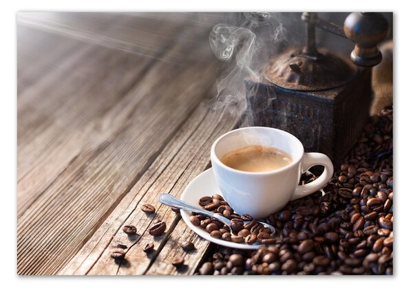 Tablou sticlă Cafeaua de dimineață