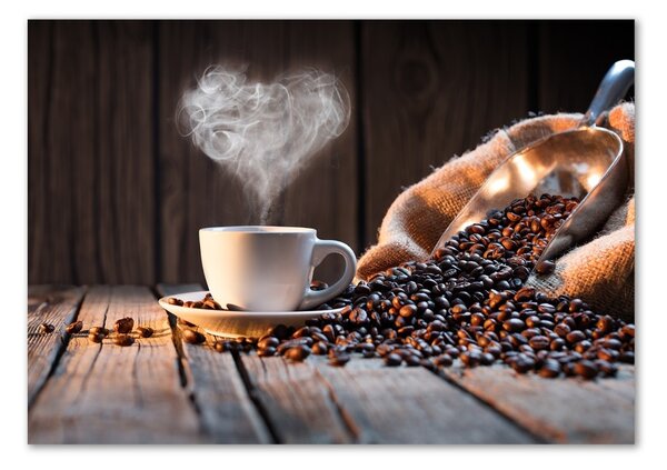 Tablou pe pe sticlă ceașcă de cafea