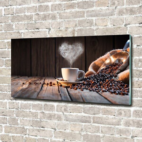 Tablou pe pe sticlă ceașcă de cafea