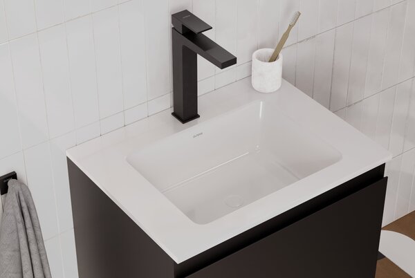 Oltens Drammen lavoar 48x36.5 cm dreptunghiular sub blat alb luciu 40606000