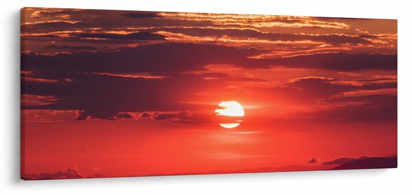 Tablou cu soarele colorat (120x50 cm)