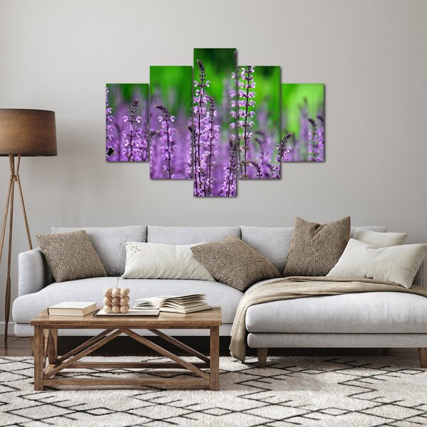 Tablou cu flori de luncă violete (150x105 cm)