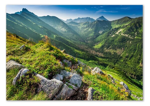 Imagine de sticlă Zori în munții Tatra