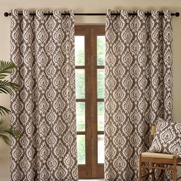 Draperii maro 2 buc. 117x229 cm Suri Geo – Pineapple Elephant
