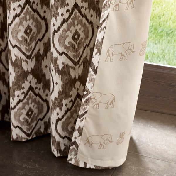 Draperii maro 2 buc. 117x229 cm Suri Geo – Pineapple Elephant