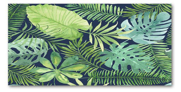 Tablou sticlă frunze tropicale