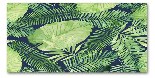 Tablou sticlă frunze tropicale