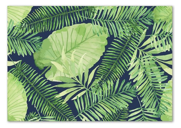 Tablou sticlă frunze tropicale