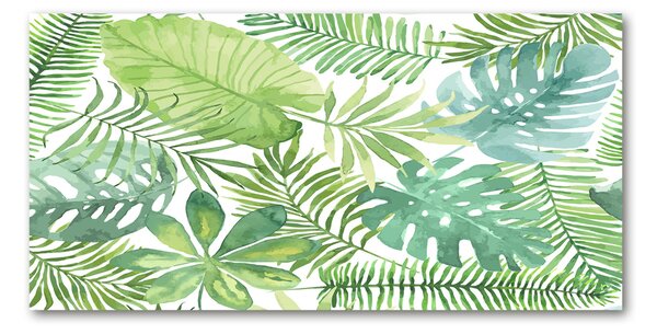 Tablou sticlă frunze tropicale