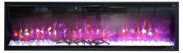 Semineu electric 3D ElectricSun VERSALYS XXL, pe perete, podea sau incorporabil, cu sunet, 10 culori, Wi-Fi cu APP internet, L200xH41cm