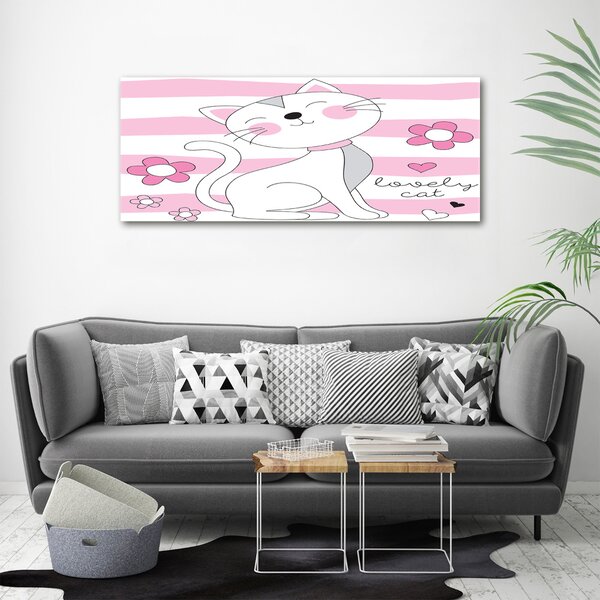 Imprimare tablou canvas pisica alba