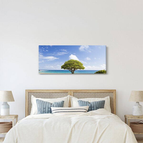 Tablou plaja cu copac (120x50 cm)
