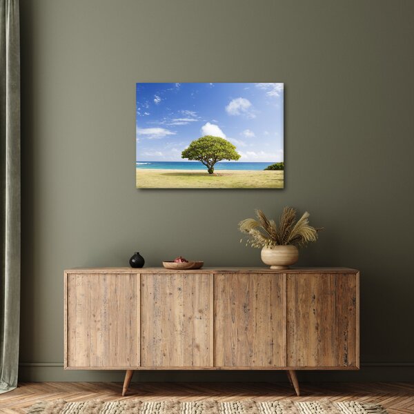 Tablou plaja cu copac (70x50 cm)