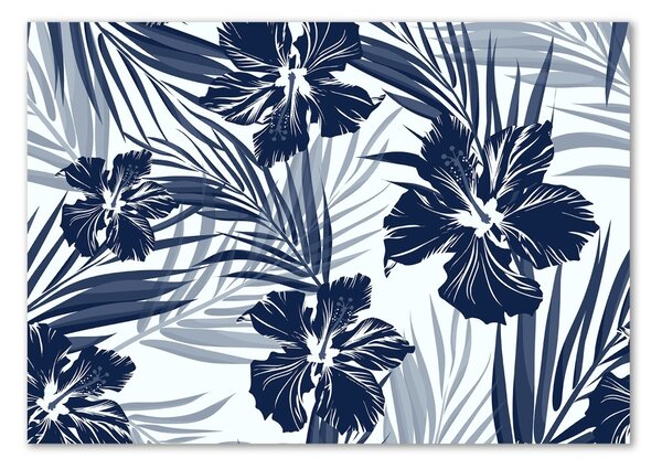 Tablou din Sticlă flori tropicale