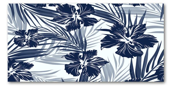 Tablou din Sticlă flori tropicale