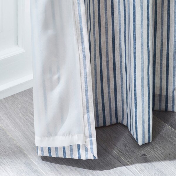 Draperii albastre 2 buc. 229x229 cm Logan Stripe – Catherine Lansfield