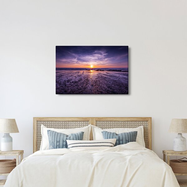Tabloul cu plaja - apus de soare (90x60 cm)