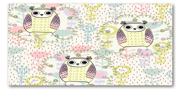 Tablou sticlă Owls
