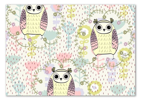 Tablou sticlă Owls