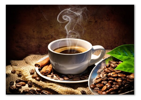Tablou sticlă ceașcă de cafea