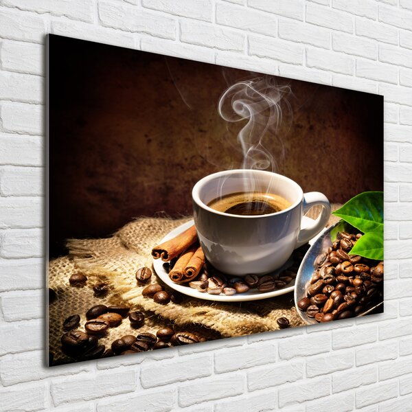 Tablou sticlă ceașcă de cafea