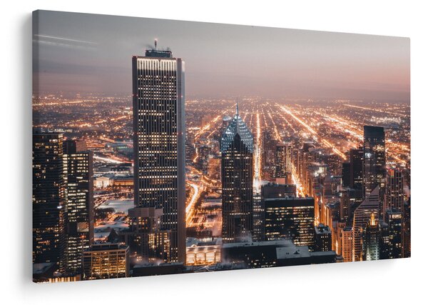 Tabloul cu metropolă luminată (90x60 cm)