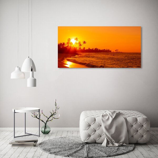Tablou din Sticlă Sunset Beach