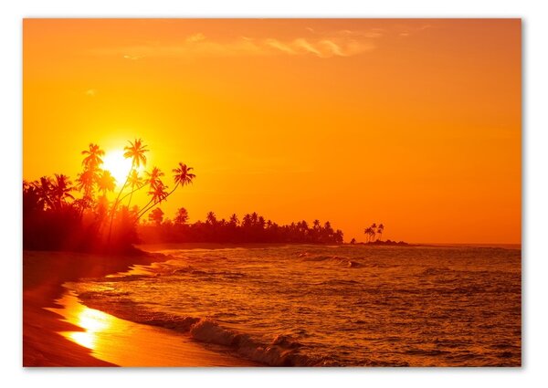 Tablou din Sticlă Sunset Beach
