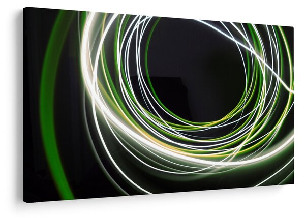 Tablou cu linii verzi (90x60 cm)