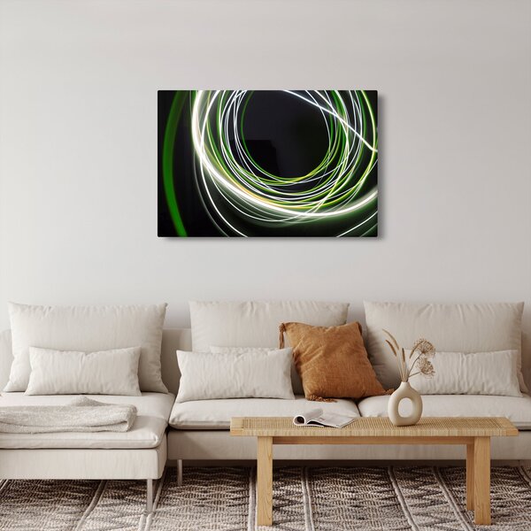 Tablou cu linii verzi (90x60 cm)