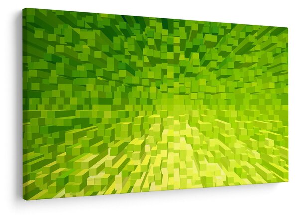 Tabloul cuburilor galbenverzui (90x60 cm)