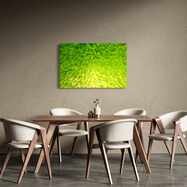 Tabloul cuburilor galbenverzui (90x60 cm)