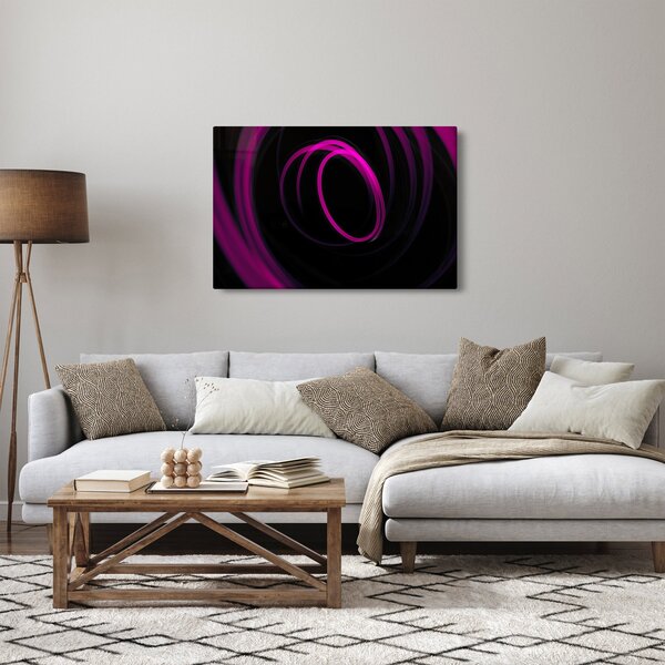 Tablou - linii violete (90x60 cm)