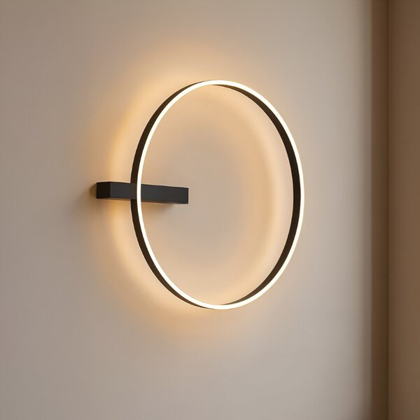 Lucande Plafonieră LED Isalin, 60 cm, negru, CCT, dimabil, reglabil, Negru, Camera de zi / sufragerie, Aluminiu, Modern