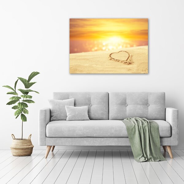 Print pe canvas Inima pe nisip