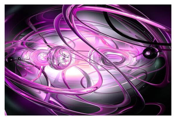 Tabloul cu abstracție frumoasă în violet (90x60 cm)