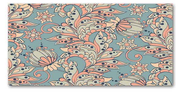 Tablou Printat Pe Sticlă flori etnice