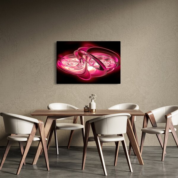 Tabloul cu fractali roz (90x60 cm)