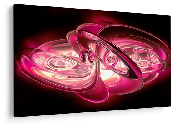 Tabloul cu fractali roz (90x60 cm)