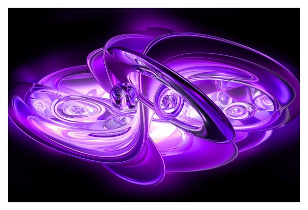 Tabloul fractalilor în violet (90x60 cm)